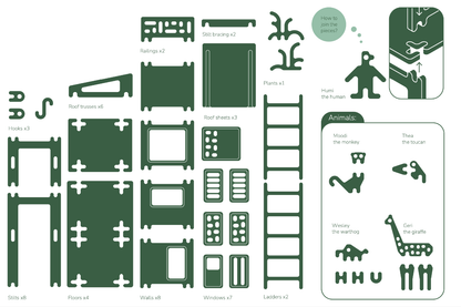 Tropical House Building Set | 60 Pieces